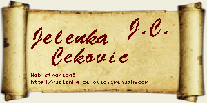 Jelenka Čeković vizit kartica